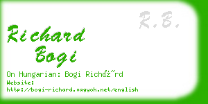 richard bogi business card